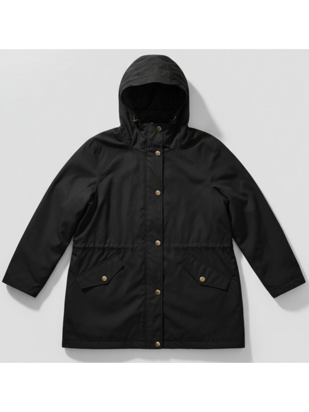 Time and Tru Women's Black Utility Jacket Hood - Picture 1 of 5